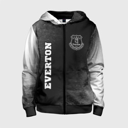 Детская толстовка 3D на молнии Everton sport на темном фоне вертикально
