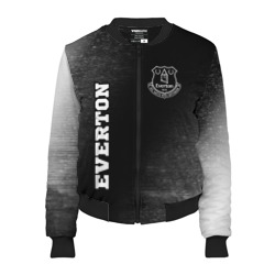 Женский бомбер 3D Everton sport на темном фоне вертикально