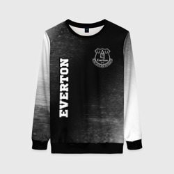 Женский свитшот 3D Everton sport на темном фоне вертикально