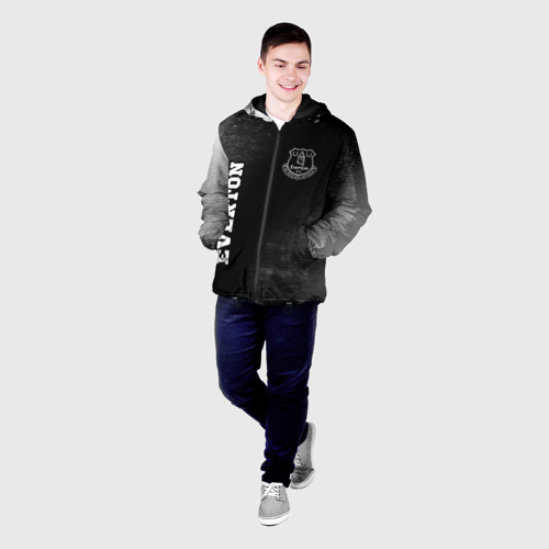 Мужская куртка 3D Everton sport на темном фоне вертикально, цвет 3D печать - фото 3