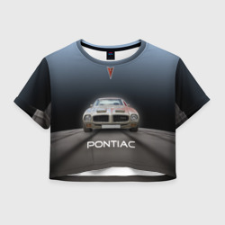 Женская футболка Crop-top 3D Американский масл-кар Pontiac