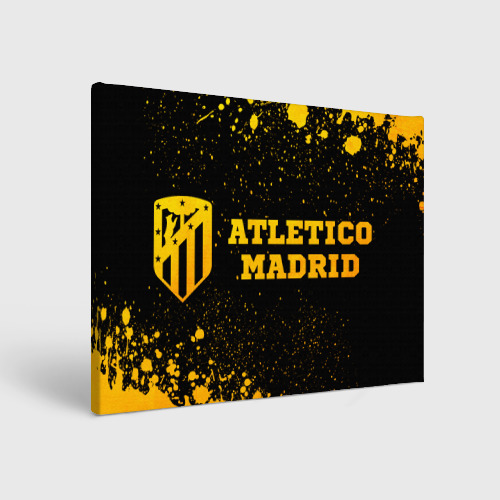 Холст прямоугольный Atletico Madrid - gold gradient по-горизонтали, цвет 3D печать