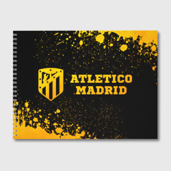 Альбом для рисования Atletico Madrid - gold gradient по-горизонтали