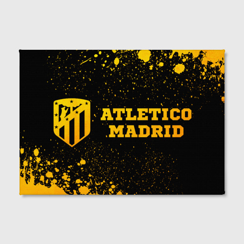 Холст прямоугольный Atletico Madrid - gold gradient по-горизонтали, цвет 3D печать - фото 2