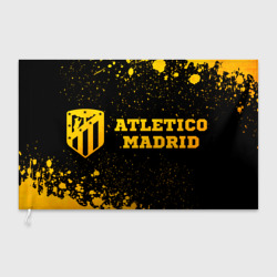 Флаг 3D Atletico Madrid - gold gradient по-горизонтали