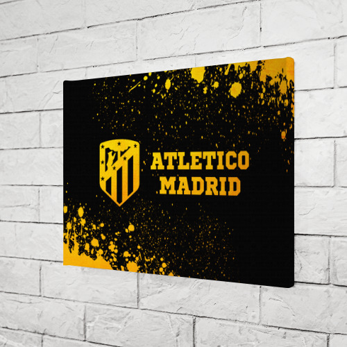Холст прямоугольный Atletico Madrid - gold gradient по-горизонтали, цвет 3D печать - фото 3