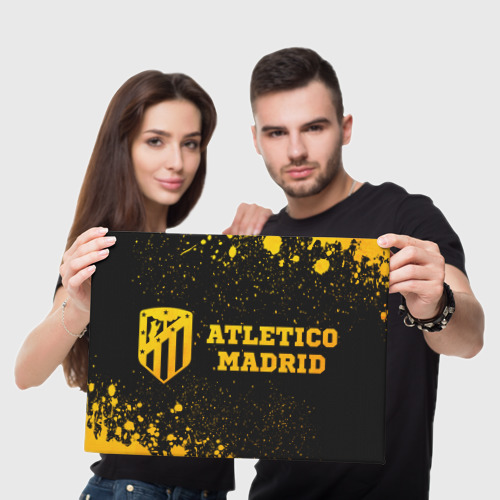 Холст прямоугольный Atletico Madrid - gold gradient по-горизонтали, цвет 3D печать - фото 5