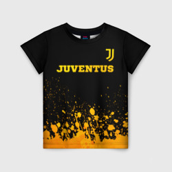 Детская футболка 3D Juventus - gold gradient посередине