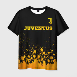 Мужская футболка 3D Juventus - gold gradient посередине