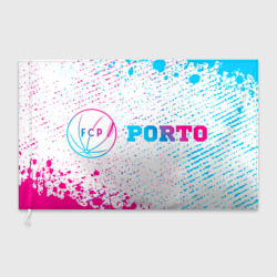 Флаг 3D Porto neon gradient style по-горизонтали