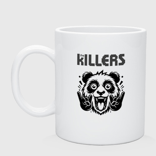 Кружка керамическая с принтом The Killers - rock panda, вид спереди №1