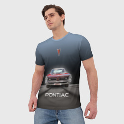 Мужская футболка 3D Американский масл-кар Pontiac GTO - фото 2