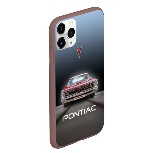 Чехол для iPhone 11 Pro Max матовый Американский масл-кар Pontiac GTO, цвет коричневый - фото 3