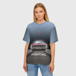 Женская футболка oversize 3D Американский масл-кар Pontiac GTO - фото 2