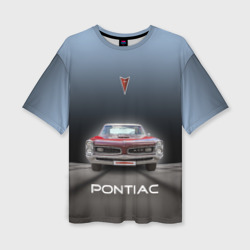 Женская футболка oversize 3D Американский масл-кар Pontiac GTO