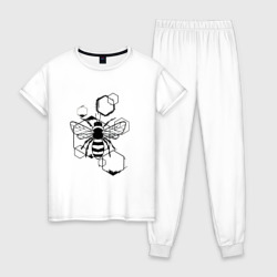 Женская пижама хлопок Пчелка на сотах