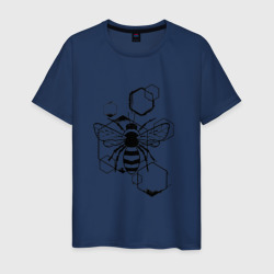 Пчелка на сотах – Мужская футболка хлопок с принтом купить со скидкой в -20%