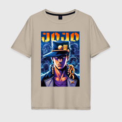 Jojo - Jotaro Kujo ai art – Мужская футболка хлопок Oversize с принтом купить со скидкой в -16%