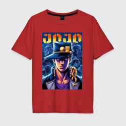 Мужская футболка хлопок Oversize Jojo - Jotaro Kujo ai art