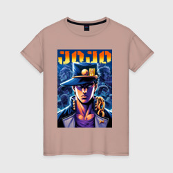 Женская футболка хлопок Jojo - Jotaro Kujo ai art