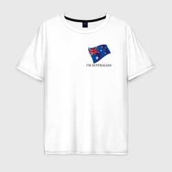 Мужская футболка хлопок Oversize I'm Australian - motto