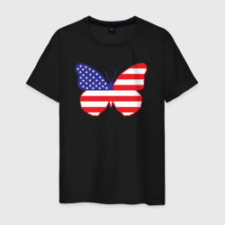 Американская бабочка – Мужская футболка хлопок с принтом купить со скидкой в -20%