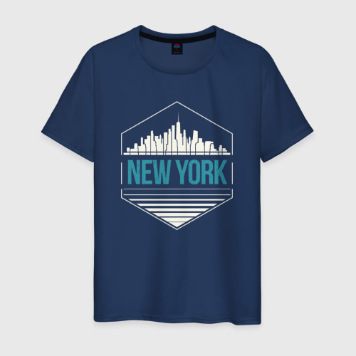 Мужская футболка из хлопка с принтом Мой Нью-Йорк, вид спереди №1