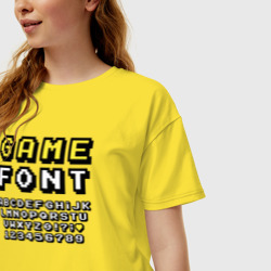 Женская футболка хлопок Oversize Game font - фото 2