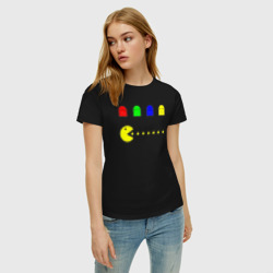 Женская футболка хлопок Персонажи старых компьютерных игр - фото 2