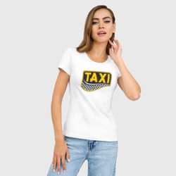 Женская футболка хлопок Slim Такси - фото 2
