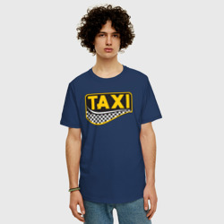 Мужская футболка хлопок Oversize Такси - фото 2