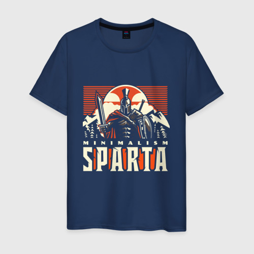 Мужская футболка из хлопка с принтом Sparta, вид спереди №1