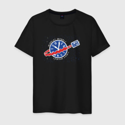 Тардис и космос – Мужская футболка хлопок с принтом купить со скидкой в -20%