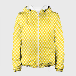 Жёлтый имитация сетки паттерн – Женская куртка 3D с принтом купить со скидкой в -10%