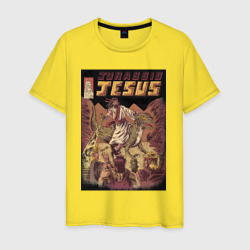 Мужская футболка хлопок Доисторический Иисус