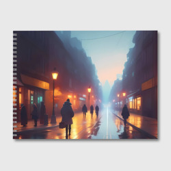 Туманный вечер в городе – Альбом для рисования с принтом купить со скидкой в -45%