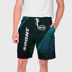 Мужские шорты 3D BYD sport glitch blue