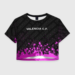 Женская футболка Crop-top 3D Valencia pro football посередине