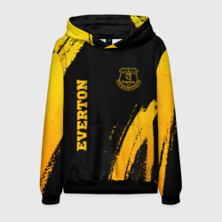 Мужская толстовка 3D Everton - gold gradient вертикально