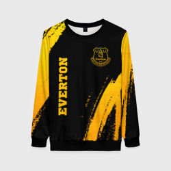 Женский свитшот 3D Everton - gold gradient вертикально