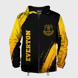 Мужская ветровка 3D Everton - gold gradient вертикально