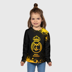 Детский лонгслив 3D Real Madrid - gold gradient - фото 2