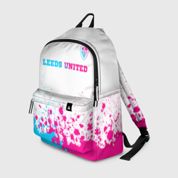 Рюкзак 3D Leeds United neon gradient style посередине