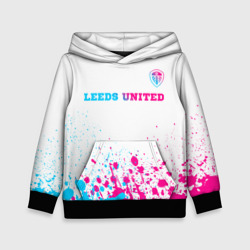 Детская толстовка 3D Leeds United neon gradient style посередине