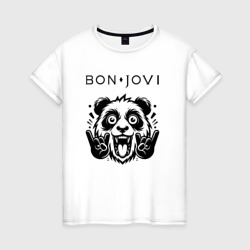 Женская футболка хлопок Bon Jovi - rock panda
