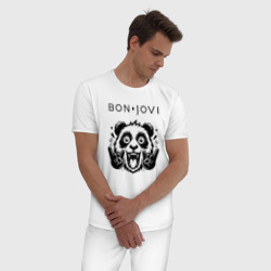 Мужская пижама хлопок Bon Jovi - rock panda - фото 2