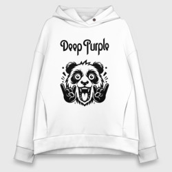 Женское худи Oversize хлопок Deep Purple - rock panda