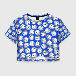 Женская футболка Crop-top 3D Игральные кубики узор