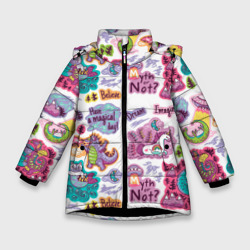 Зимняя куртка для девочек 3D Have a magical day color