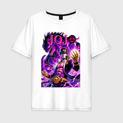 Jotaro Kujo and his new stand ai art – Мужская футболка хлопок Oversize с принтом купить со скидкой в -16%
